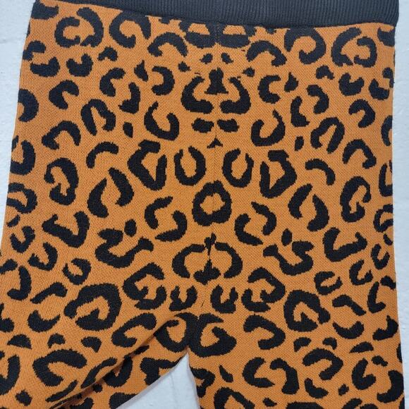 Asos Knit Pants Wide Leg Leopard Print Size 4 / 34" inseam 510 - Picture 3 of 10